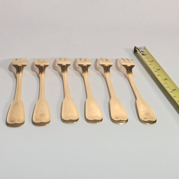 Vintage WMF Gold-Plated Dessert Forks – Elegant German Tableware (Set 6) - Picture 4 of 10